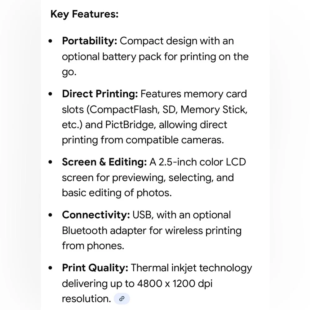 HP 375 Portable Mini Photo Printer- No Computer Needed! Amazing Condition 🤩👌🏼